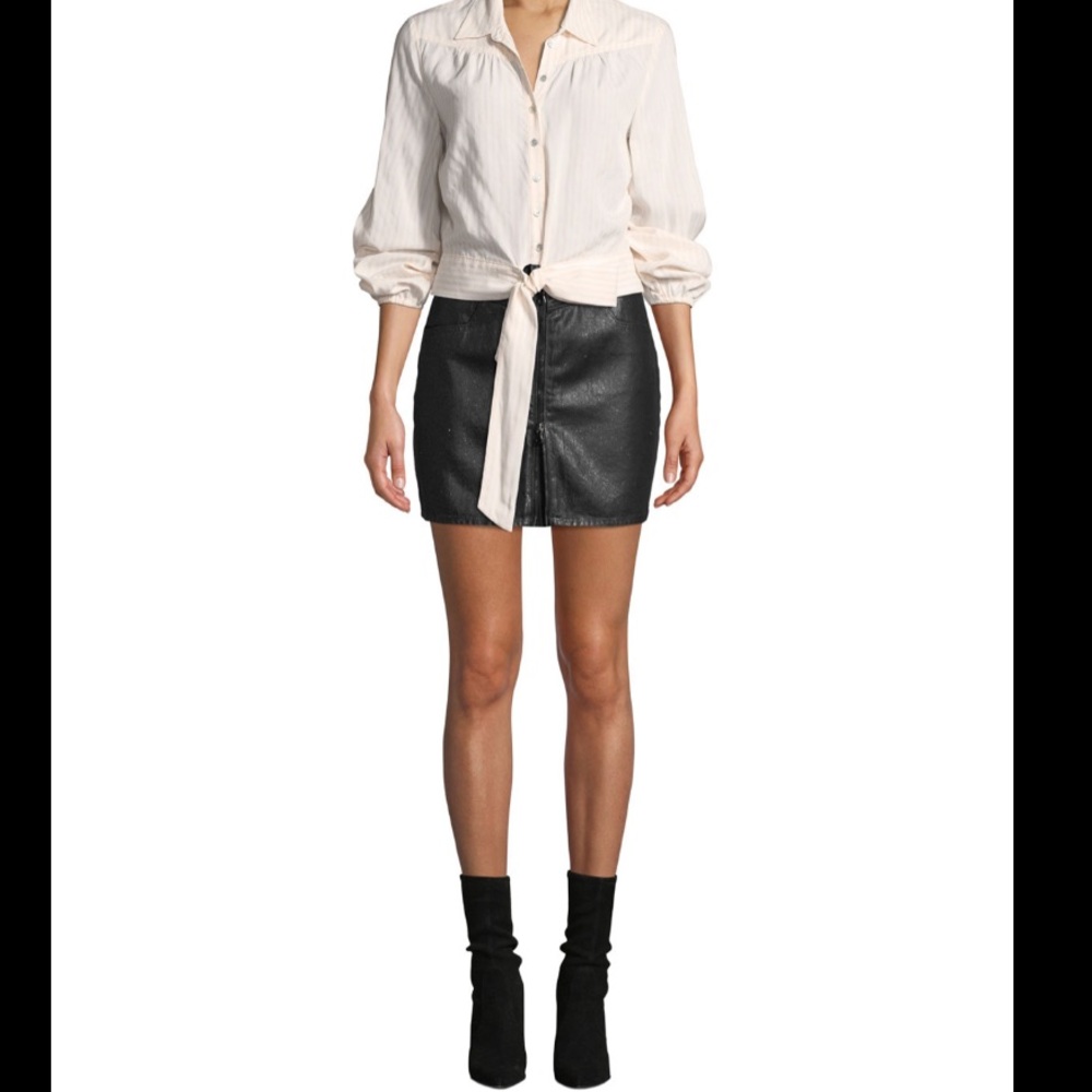 Paige Denim Jasmine Skirt Sparkle Coating